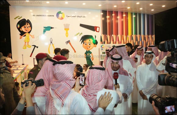 Prince Mansour Bin Megren visits "Al- Jazeera Paints Children's corner " at the Art Street in Abha