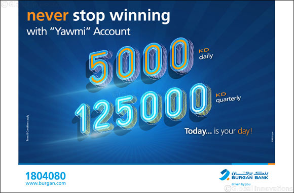 Burgan Bank announces names of the daily lucky winners of Yawmi account draw'