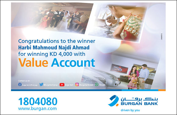 Harbi Mahmoud Najdi Ahmad Wins KD 4000 in Burgan Bank's Value Account Draw